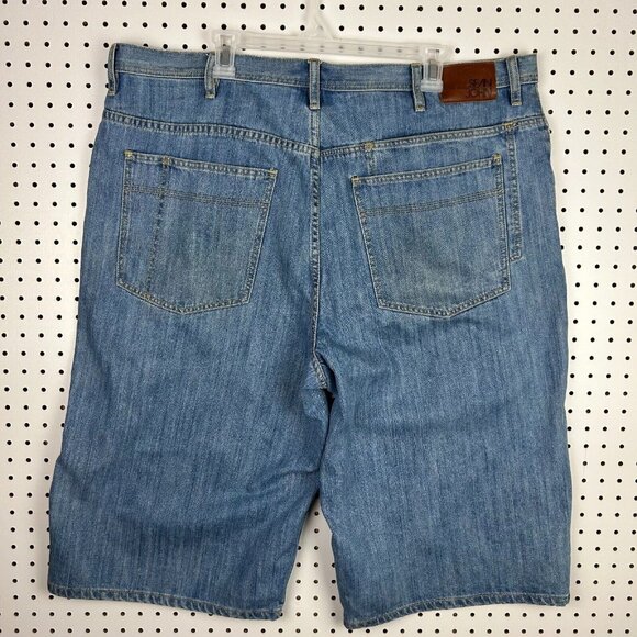 Sean John Hip Hop Jean Shorts Size 42 JNCO Style Skate Baggy 90s Stitch Wide Leg - Picture 1 of 7